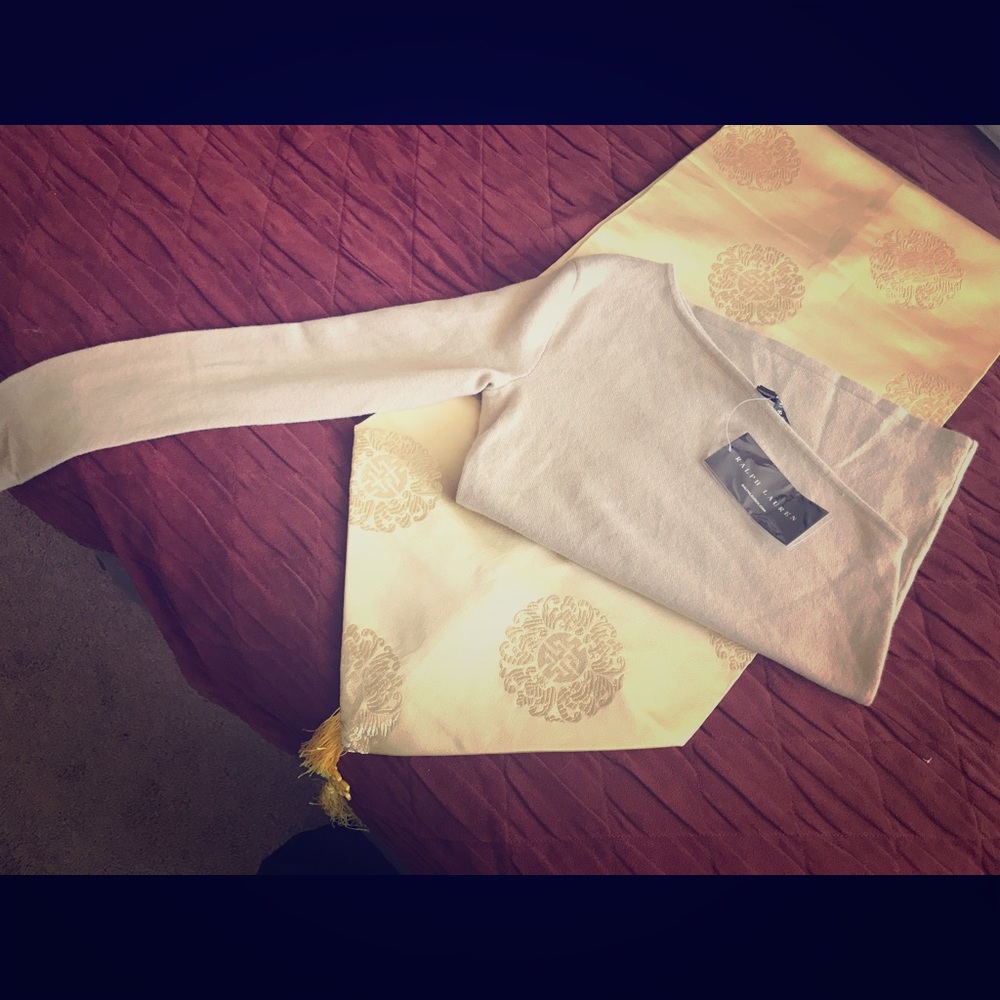 Ralph Lauren Beige Elegant One Sleeve Sweater